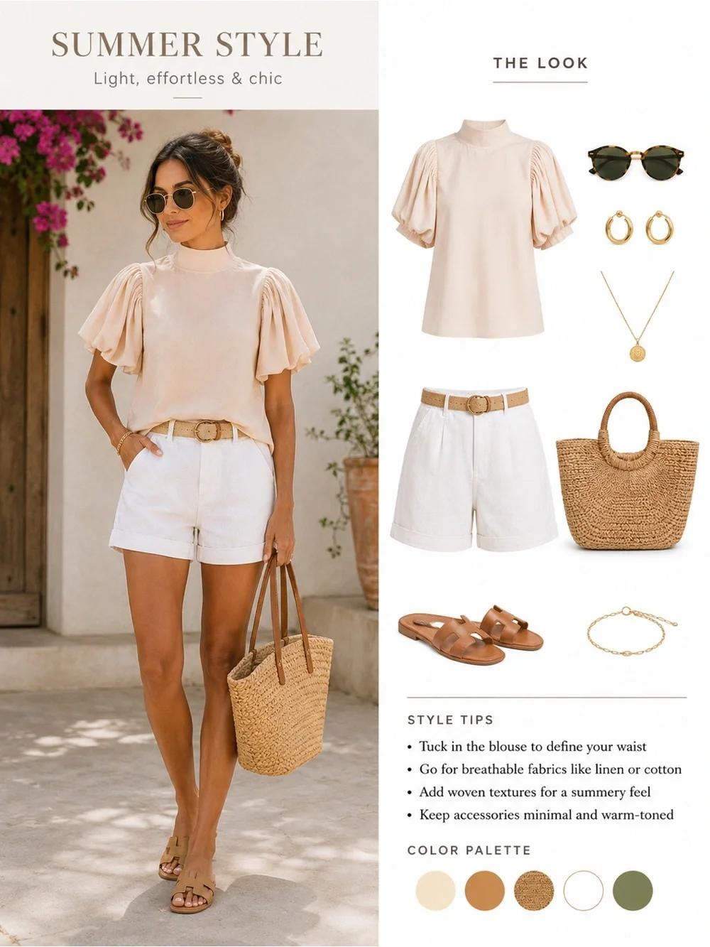 Free People Cream Puff Sleeve Blouse